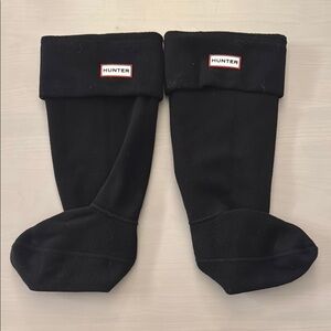 Hunter Welly Black Fleece Boot Socks